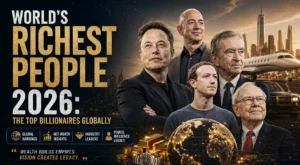 World's Richest People 2026 featuring the top billionaires globally including leading business magnates and global wealth rankings.