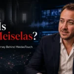 Ben Meiselas in a modern podcast studio with subtle legal and digital-news imagery